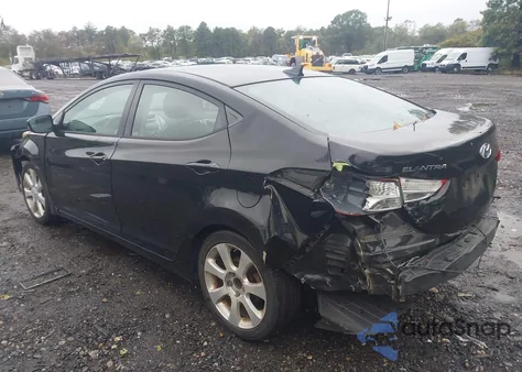 2013 Hyundai Elantra Limited from USA, damaged, VIN KMHDH4AEXDU720685